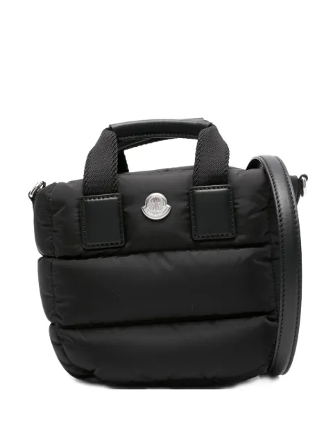 Moncler mini padded logo-plaque tote bag Black L209B5L00004M6275