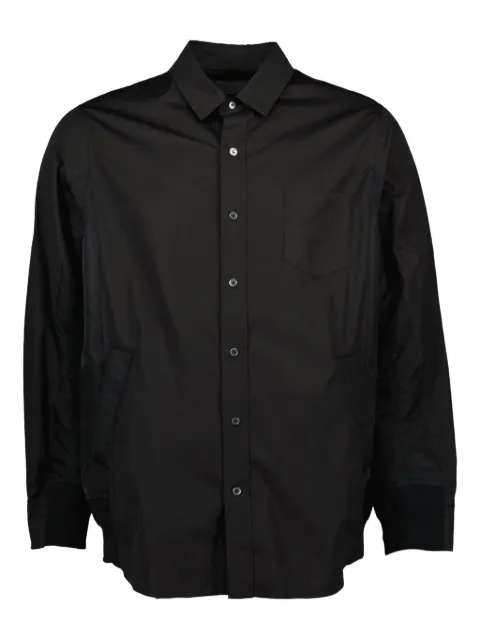 sacai poplin nylon shirt Black SCM256