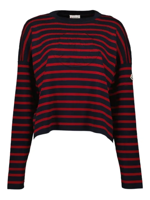 Moncler striped wool sweater Red K20939C00014M1116