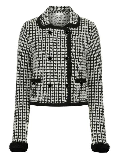 Nina Ricci tweed-effect double-breasted jacket Black 25AMCR011ML0579