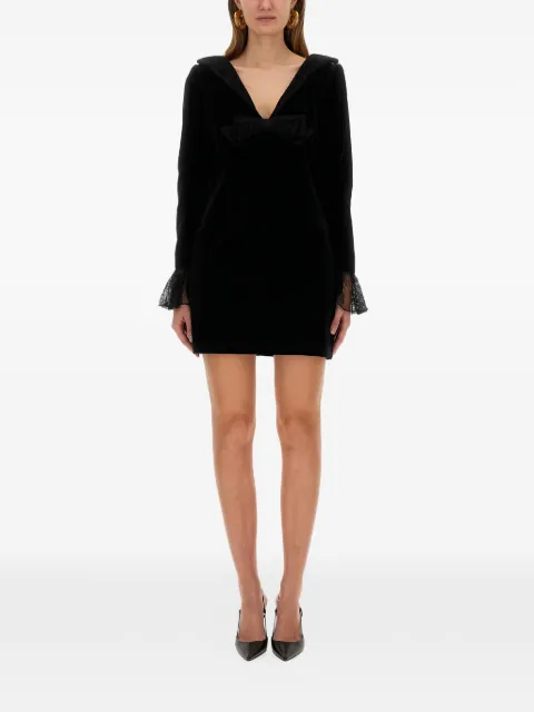 Nina Ricci lace-trimmed mini dress Black 25ACRO034CO1100