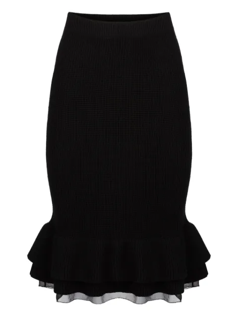 Nina Ricci ruffled knit skirt Black 25AMJU005ML0581