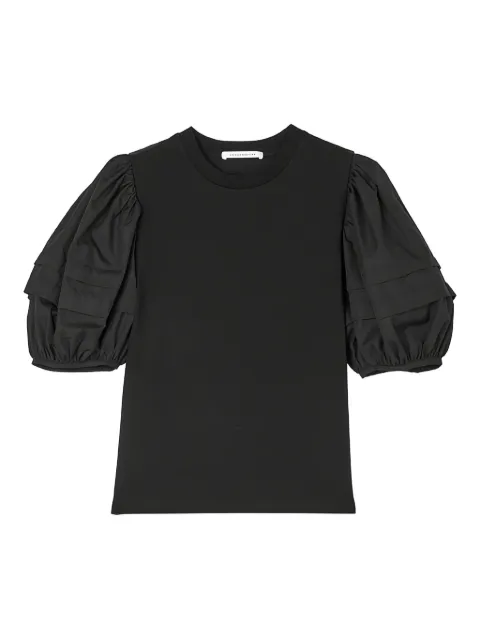 Cecilie Bahnsen puff-sleeve T-shirt Black BENTSHIRTJERSEYBLACK