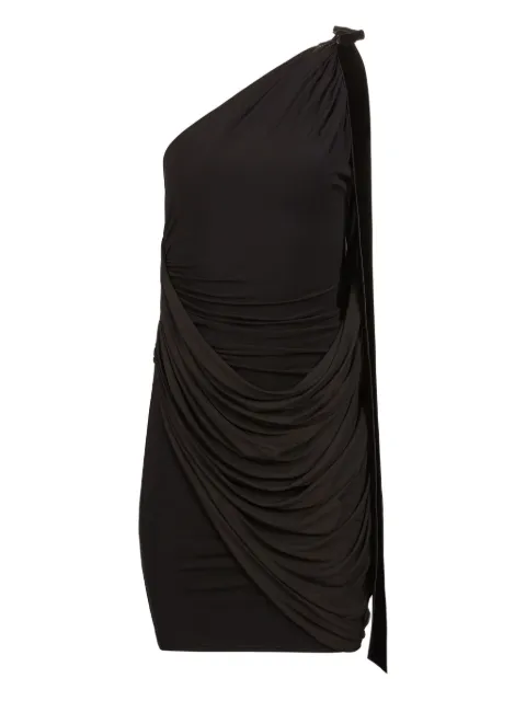 Nina Ricci one-shoulder draped mini dress Black 25AJRO012VI0539