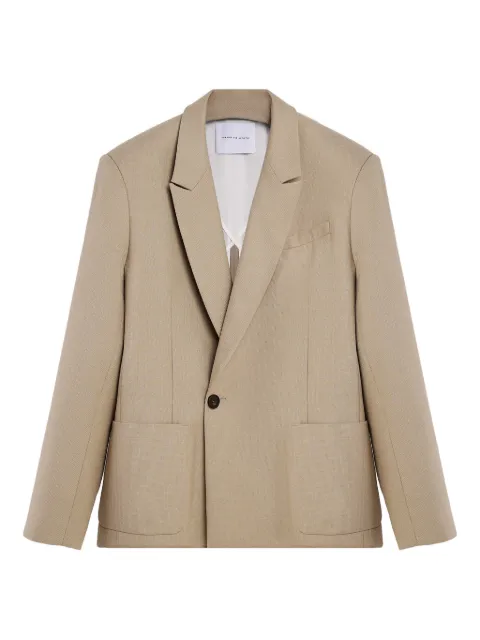 Domaine Des Artistes double-breasted patch-pocket jacket Neutrals DDAJ02BG00