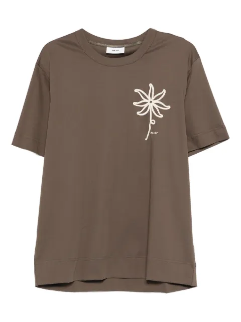 NN07 floral-motif T-shirt Brown 2560000277