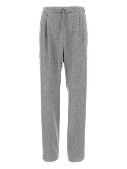 Max Mara pleated-front drawstring trousers Grey 2521136181600