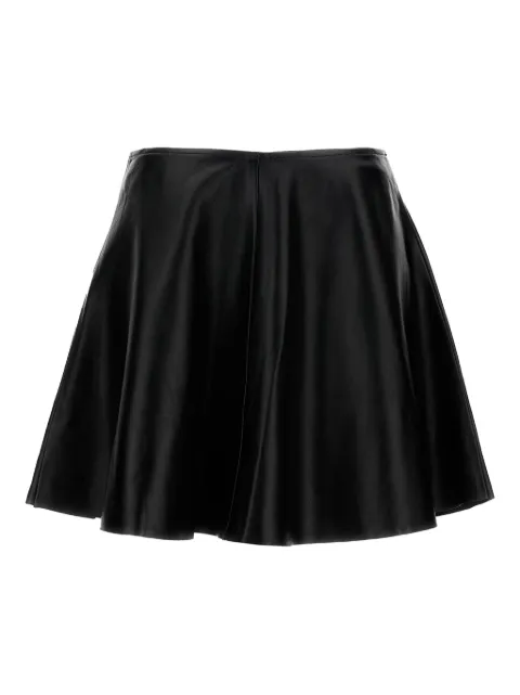 Haikure leather pleated skirt Black HEW08095PL002TP