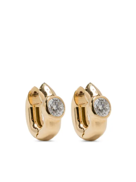 Uniform Object 18K yellow gold Tusk diamond hoop earrings Gold E35PROD