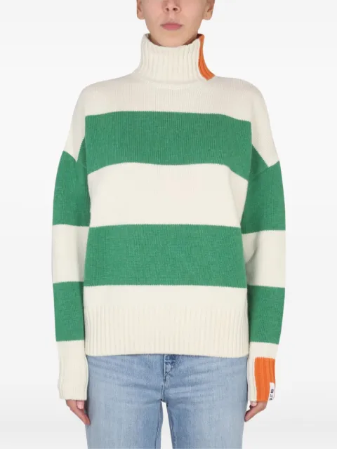RIGHT FOR striped turtleneck sweater Neutrals A2204WOPA0130