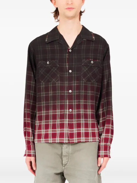 Maison Margiela check-print button-up shirt Red S50DT0069M35692
