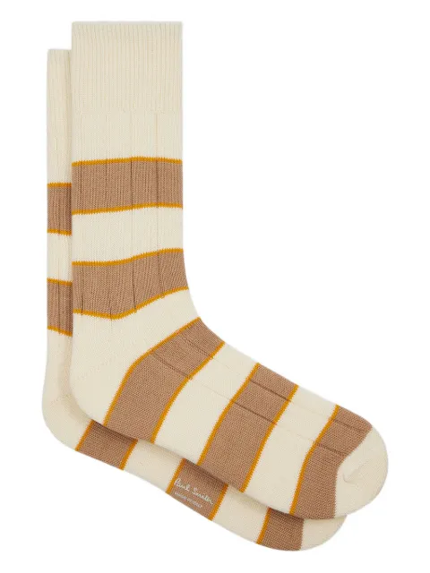Paul Smith striped cotton socks Neutrals M1A380CIT634