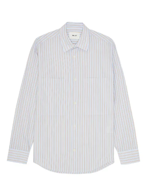 NN07 A light, smooth shirt in cotton, woven in a yarn dyed stripe. Blue 2365973746