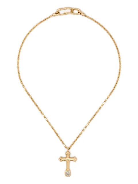 Uniform Object 18kt yellow gold Cross diamond necklace Gold N59PROD