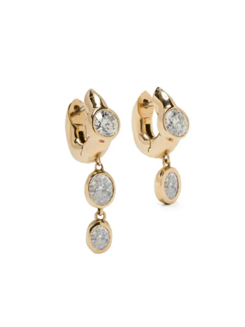Uniform Object 18kt yellow gold Tusk hoop earrings Gold E42PROD