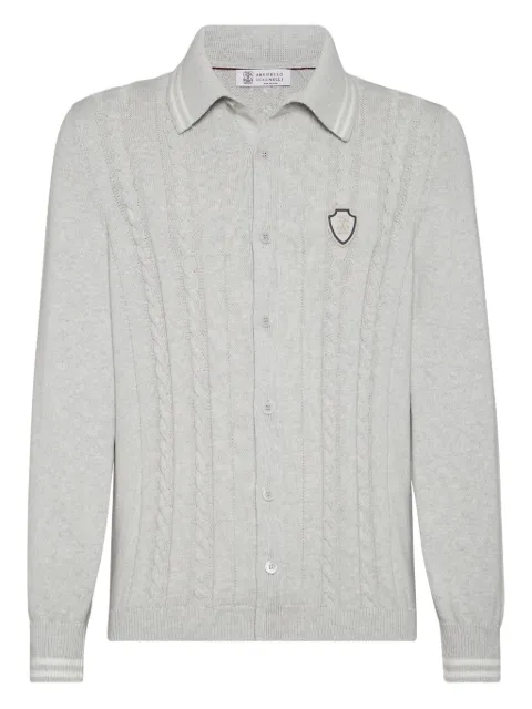 Brunello Cucinelli cable-knit cardigan Grey M28707925TCI807
