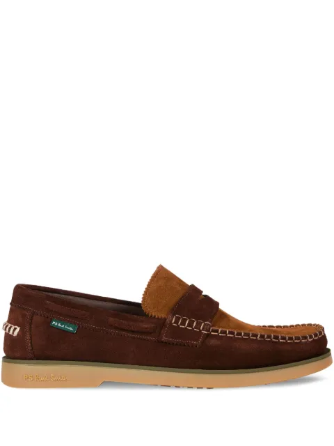 PS Paul Smith contrast-stitching suede loafers Brown M2STSN03TSUE