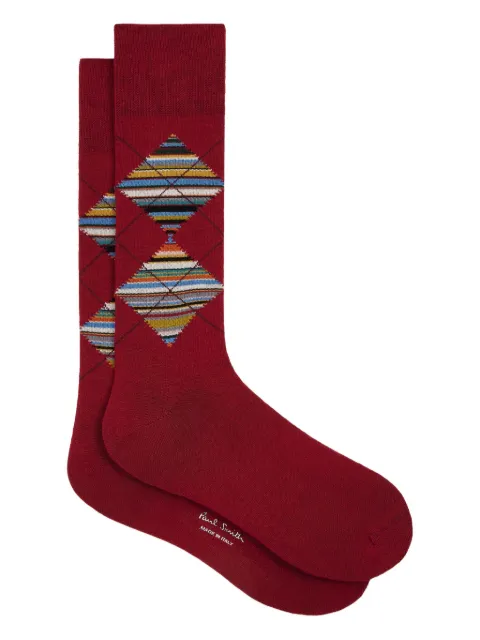 Paul Smith argyle-pattern socks Red M1A380CIT577