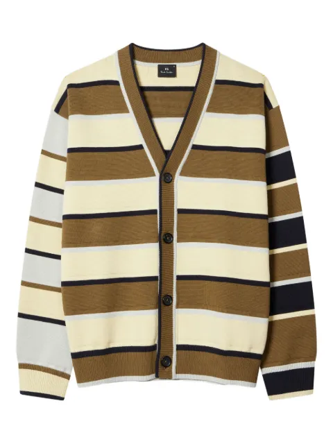PS Paul Smith striped V-neck cardigan Neutrals M2R470ZT22443