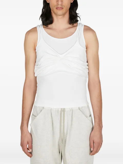 rusfrcade Ean layered tank top White EAN