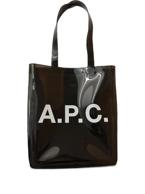 A.P.C. Lou letters tote bag Grey PUACDM61442