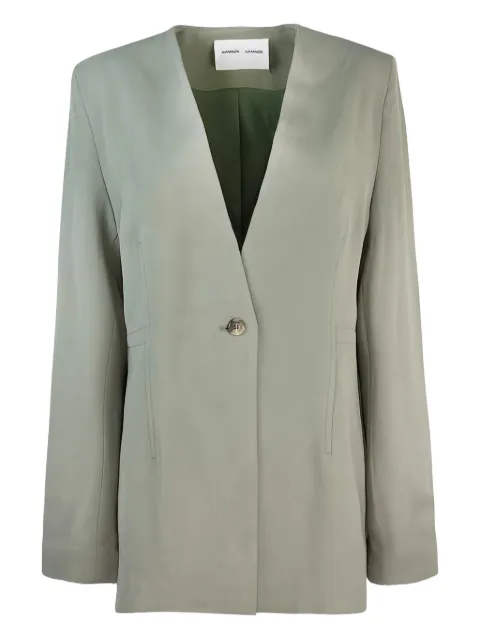 SAMSOE SAMSOE single-button V-neck blazer Green F2510005