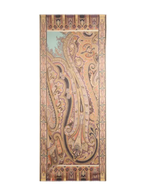 ETRO paisley-print silk scarf Neutrals WATA0010AKB61