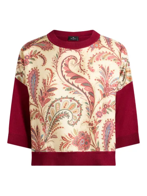 ETRO paisley-print T-shirt Red WRKE0060AV705