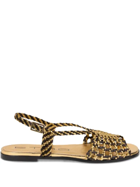 ETRO woven flat sandals Gold WS4F0030AE259