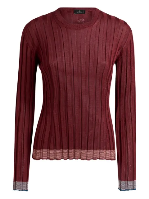 ETRO ribbed-knit sweater Red WRKE0316AV707