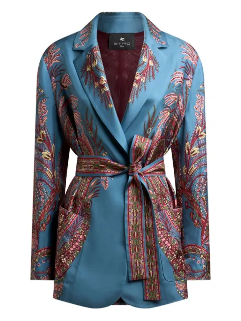 ETRO paisley-print silk jacket Blue WRCA0017AKA46