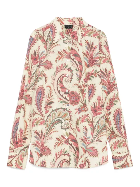 ETRO paisley-print poplin shirt Neutrals WRIA002099SAEE6