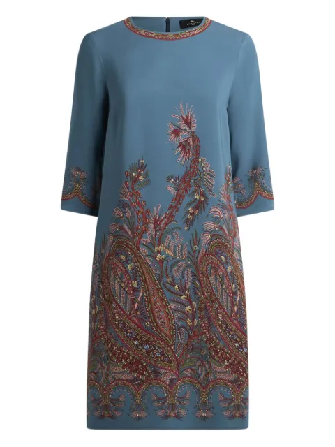ETRO paisley-print mini dress Blue WRHA0070AKA42