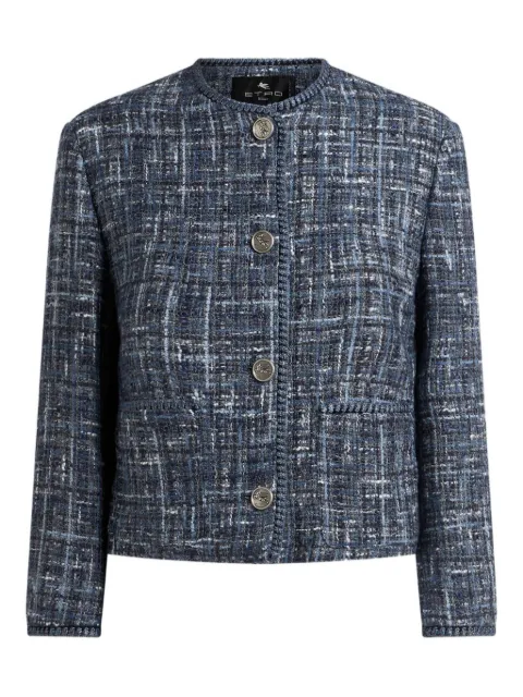 ETRO logo-button jacket Blue WRCA008299TTB70