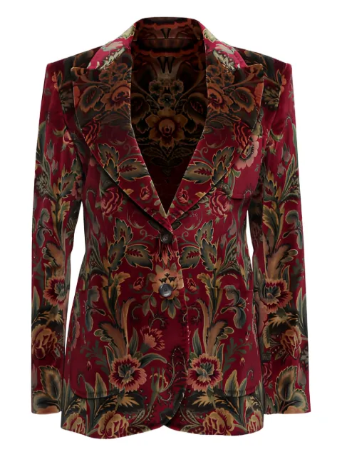 ETRO floral velvet blazer Red WRCA000999SAEE2