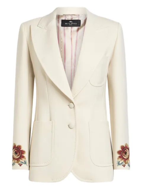 ETRO cool wool jacket with embroidery Neutrals WRCA0009AR365