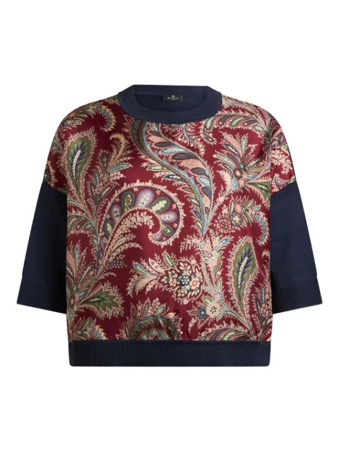 ETRO paisley-insert top Red WRKE0060AV705