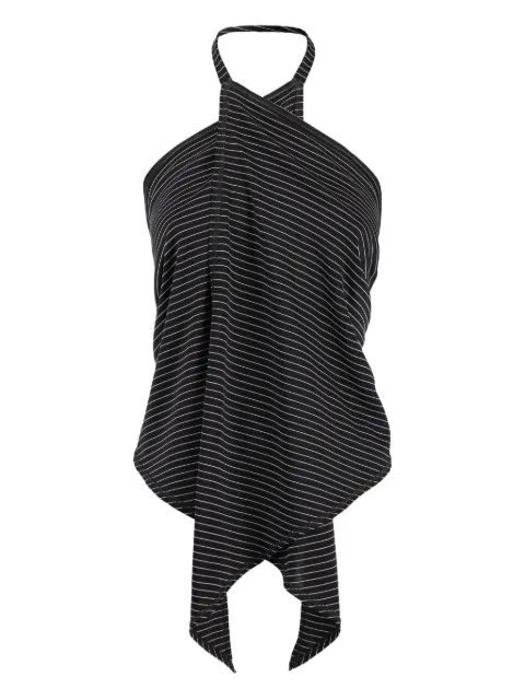 Cadette halterneck striped top Black WCV241010318
