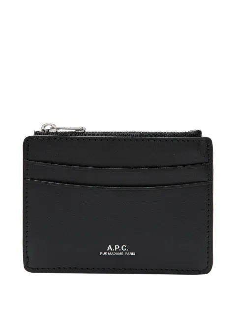 A.P.C. zip-top cardholder Black PXAWVH63669