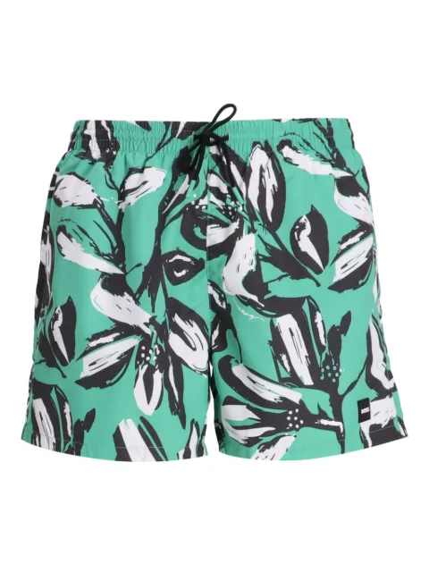 BOSS floral-print swim shorts Green 50508844