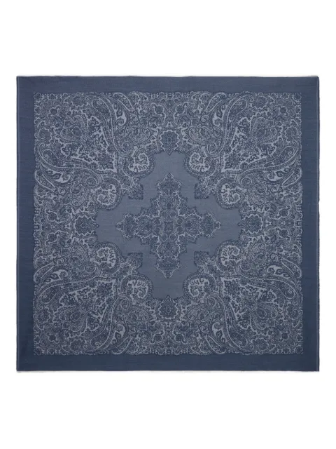 ETRO paisley jacquard shawl Blue WAYA0001AQ214