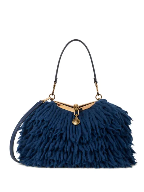 ETRO small wool Vela bag with grinding Blue WP1B0001AO004