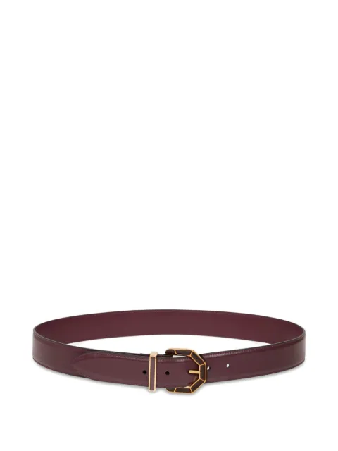 ETRO geometric-buckle leather belt Red WP3B0045AP301