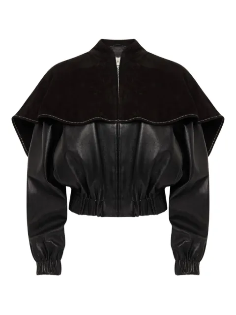 JW Anderson oversized-collar leather jacket Black LJ0057LT0122