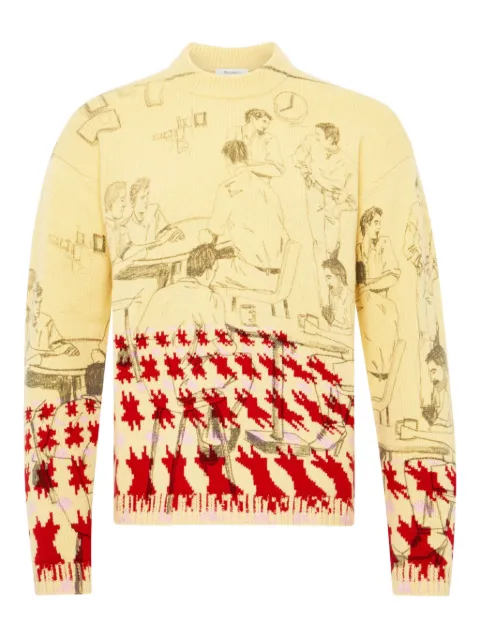 JW Anderson patterned-intarsia jumper Yellow KW1492YN0373