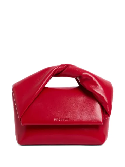 JW Anderson twisted-handle leather tote bag Red HB0752LA0376