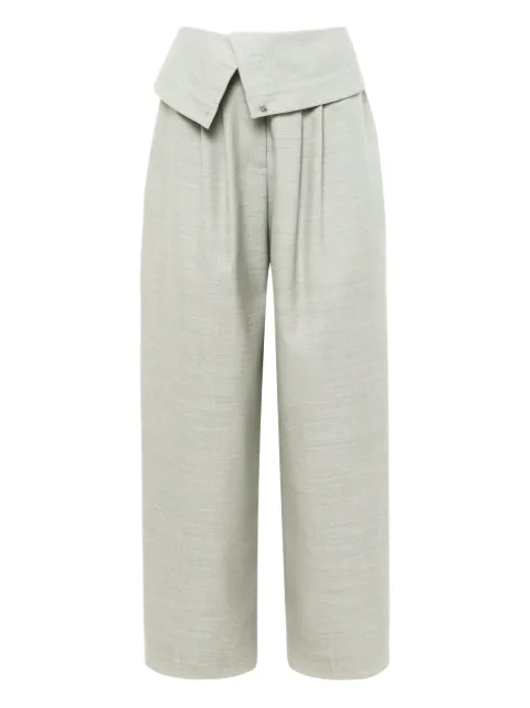 JW Anderson wrap-front pleated trousers Grey TR0414PG1821