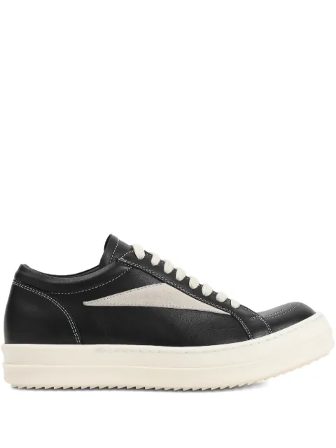 Rick Owens leather panelled sneakers Black RP02E4888LCOLVS