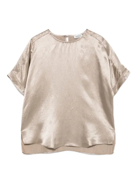 SIMKHAI satin short-sleeve blouse Neutrals 4252015R
