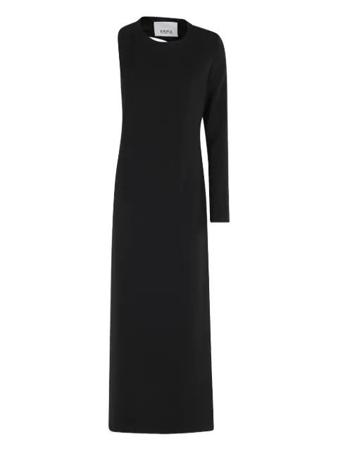 Erika Cavallini one-shoulder open-back maxi dress Black P5WR08097
